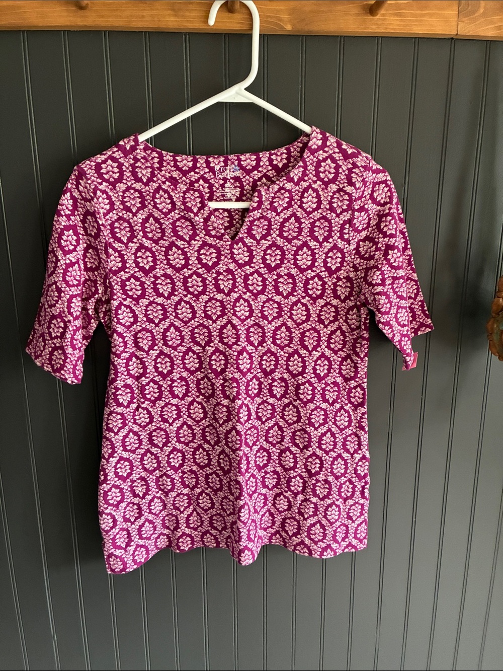 croft & barrow Pink Printed Short Sleeve Tee